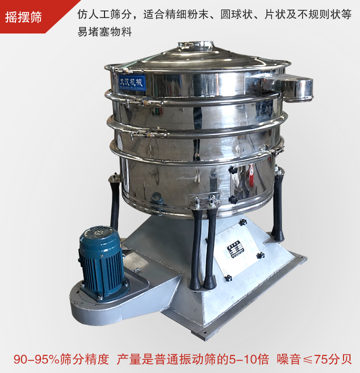 搖擺篩仿照人工篩分，可滿足高精度、高產(chǎn)量篩分要求